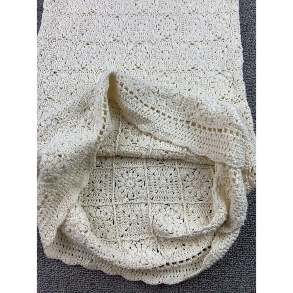The‎ Kooples Crochet Knit Dress Women 1 Cream Sleeveless Crewneck Scallop Hem - Picture 10 of 10